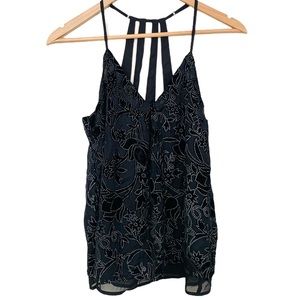 Lucky Brand Velvet Floral Blouse